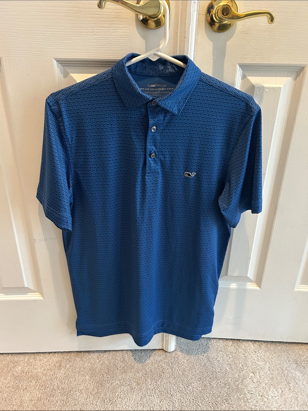 Vineyard Vines Textured Navy Blue Polo